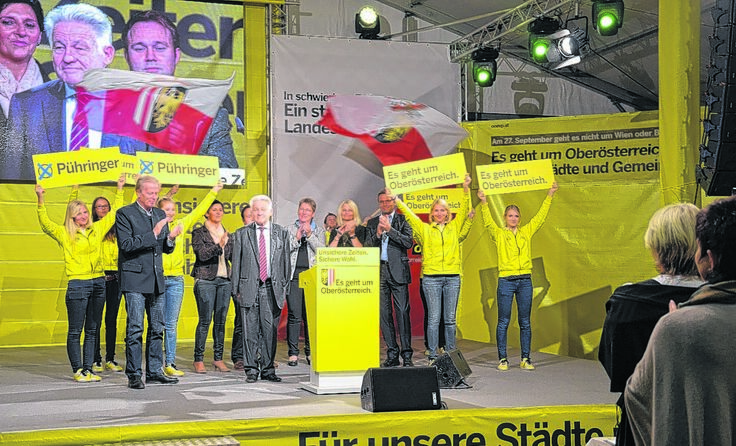 Begeisterung und eine tolle Stimmung herrschten bei der Rede von Josef Pühringer.