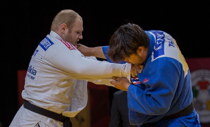 „O-uchi-gari“, nennt sich die Geheimwaffe von Daniel Allerstorfer (l.). (c) Christian Fidler 