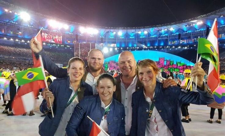 Das österreichische Judo-Team mit Daniel Allerstorfer (hinten, li.) (c) Sabrina Filzmoser 