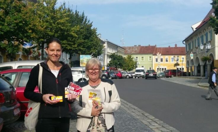 Auch in Rohrbach machten SP und ÖGB auf die Einkommensunterschiede aufmerksam. © SP Rohrbach