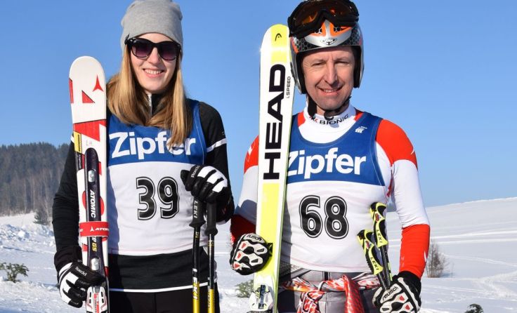 Ihnen gehörte die "Holzbaunhöhe": Katrin Lauß und Stefan Wurm. (c) Heinrich Pfoser