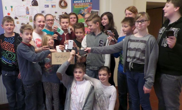Für drei Tage gaben die Schüler der 2c ihre Handys ab.