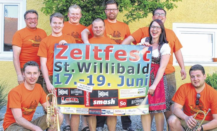 Die Raaber Blechbuam freuen sich auf ihren Auftritt beim Zeltfest St. Willibald.