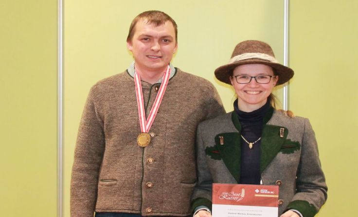 Markus und Andrea Haderer freuen sich über ihre Auszeichnung. Foto: Messe Wieselburg