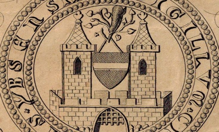 Das historische Ybbser Stadtwappen.
