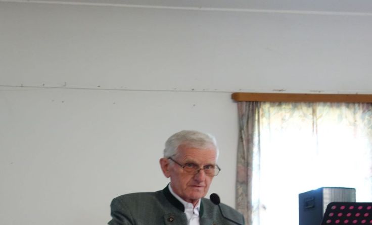 Der Obmann Hans Högl bei seiner Festansprache