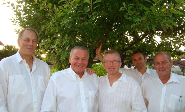 Die Tanzband „Evergreens“ mit Franz Grünbart (2. v. l.)