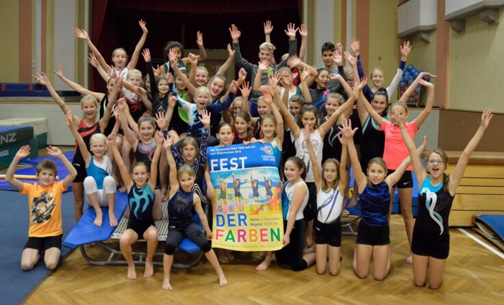 Große Vorfreude bei der Turnjugend auf das bevorstehende Schauturnen. Foto: TV Ried 1848
