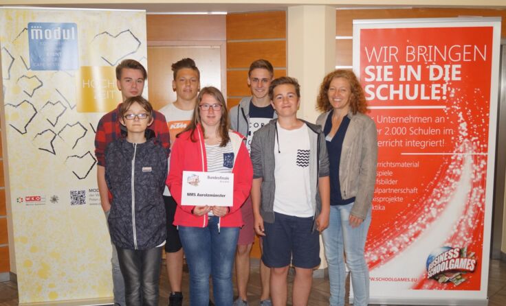 Die Teilnehmer der Neuen Mittelschule Aurolzmünster Foto: freyspiel GmbH