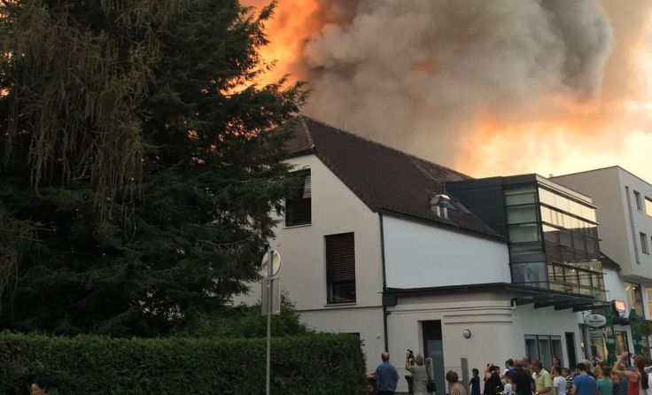 Brand in der Rieder Innenstadt Foto: Riedlmaier