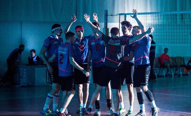 Die Innviertler Volleyballer gewannen den ersten Satz. Foto: Kaufmann