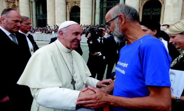 Pater Karer traf in Rom den Papst. Foto: F. Karer