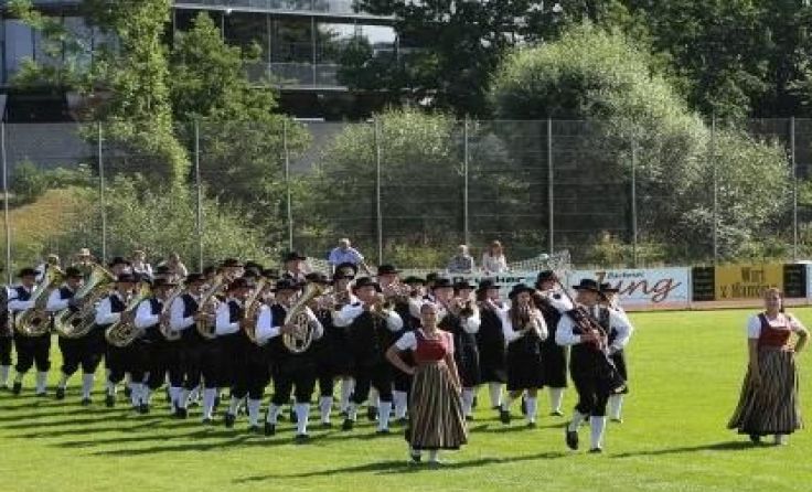Die Musikkapelle bei der Marschwertung