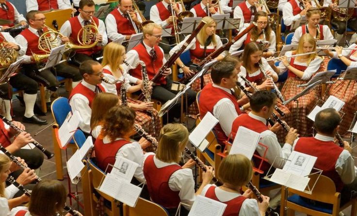 Die Musiker proben bereits fleissig für das Konzert.