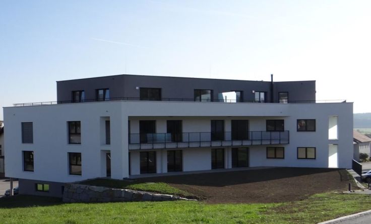 Ansicht auf die zwölf Wohneinheiten von Harmonisch Wohnen