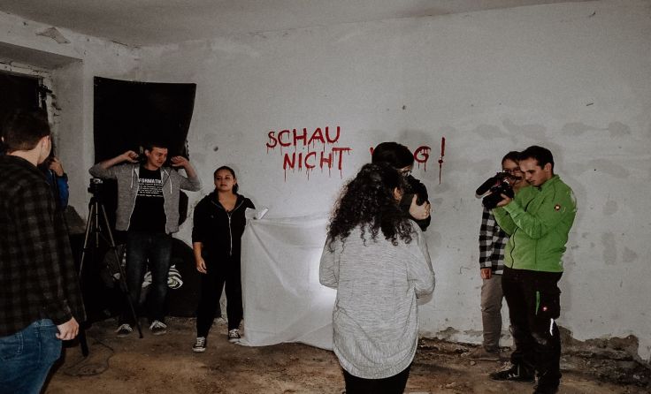 Ein Haus in der Bahnhofstraße diente als Drehort. Fotos: privat
