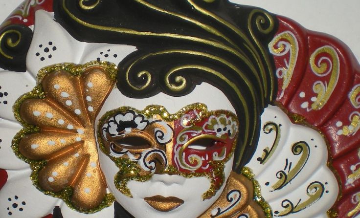 Venezianische Maske Foto: KH BHS Ried