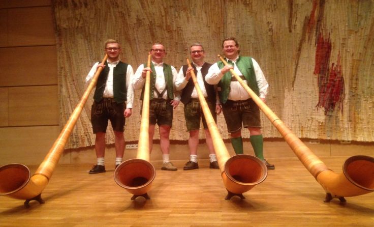 Beim Stück „Concertino“ werden die 4 Alphörner ihr Können unter Beweis stellen. Foto: privat