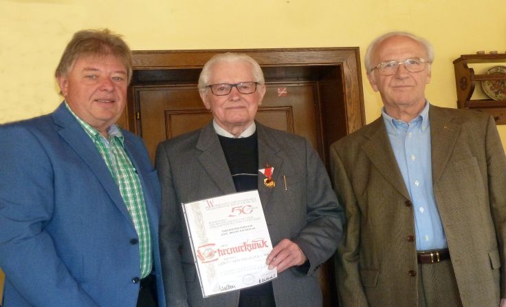 Bürgermeister Johann Jöchtl, Hans Rachbauer und Thaddäus Berneder Foto: privat