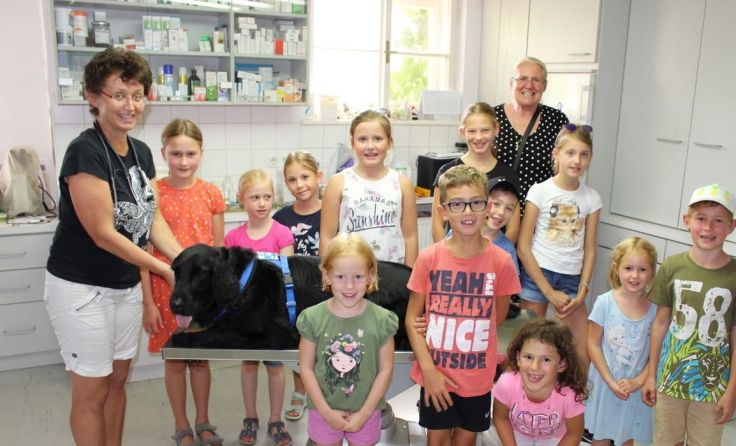 Die Kinder hatten sichtlich viel Spaß in der Tierarzt-Praxis. Foto: privat