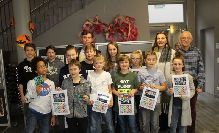 Die Volksschüler bei der Schulbesichtigung Foto: privat
