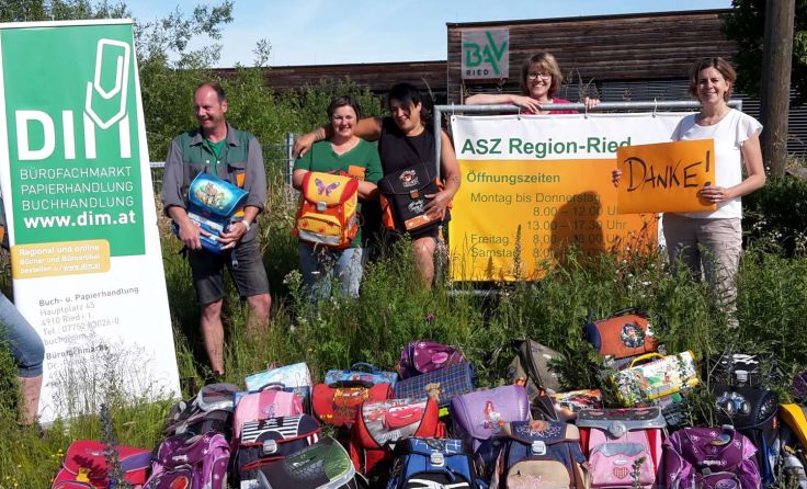 Gut erhaltene Schultaschen können im ASZ und der Firma Dim abgegeben werden. Foto: privat