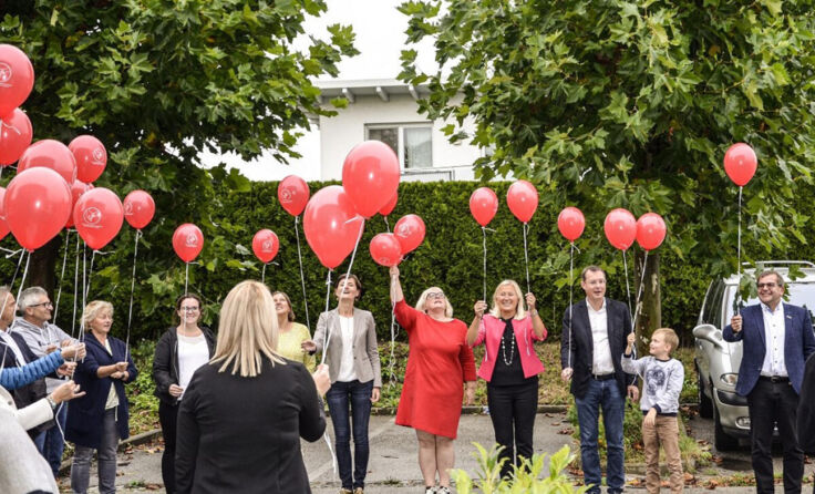 Ein Luftballonstart rundete die Eröffnungsfeier ab. (Foto: Tagesmütter Innviertel)