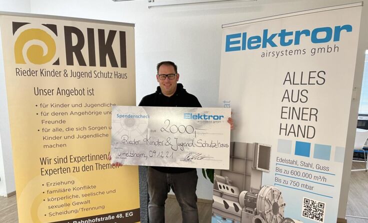 Die Übergabe des Schecks erfolgte aufgrund von Covid kontaktlos. (Foto: privat)