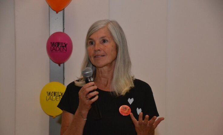Roswitha Lobe bei der Weltladenkonferenz (Foto: privat)