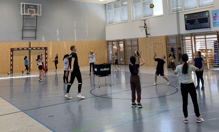 Die Schüler beim Training (Foto: MS 1)
