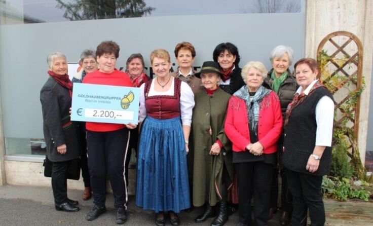 Die Goldhaubenfrauen bei der Spendenübergabe (Foto: privat)