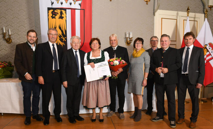 Christine Bortenschlager bei der Ehrung in den Redoutensälen in Linz (Foto: privat)