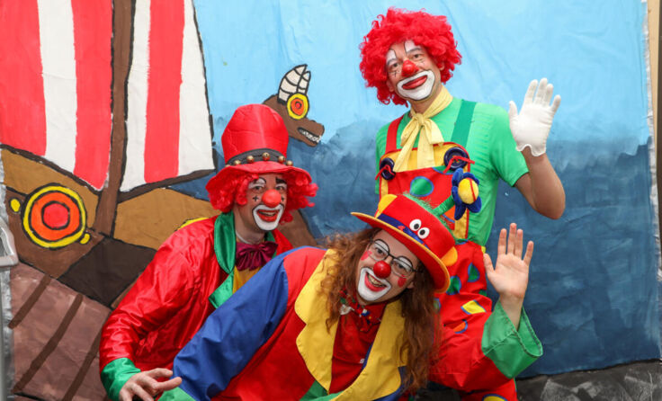 Die Clowns sorgen für beste Unterhaltung. (Foto: Pfadfinder Ried)