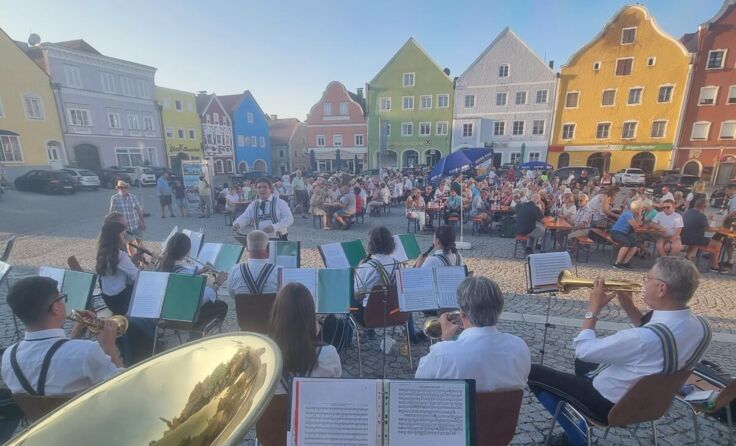Die Marktmusik Obernberg spielte letztem Freitag auf. (Foto: Gemeinde)