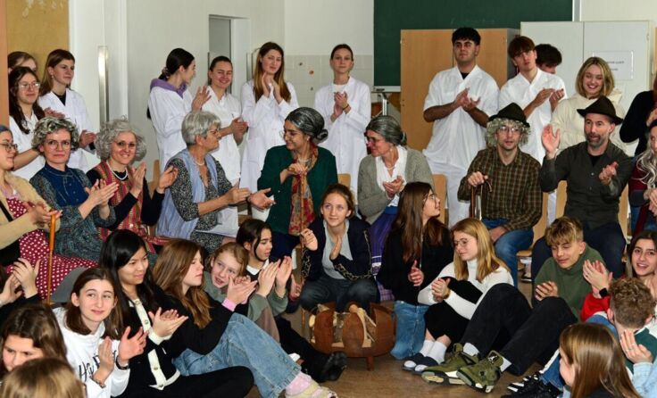 Das Musical-Ensemble bei der Proben (Foto: Gymnasium)
