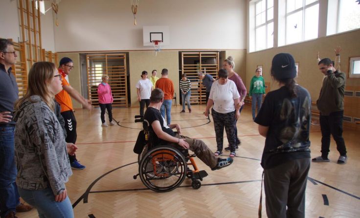 Die Darsteller bei einer Probe (Foto: Lebenshilfe)