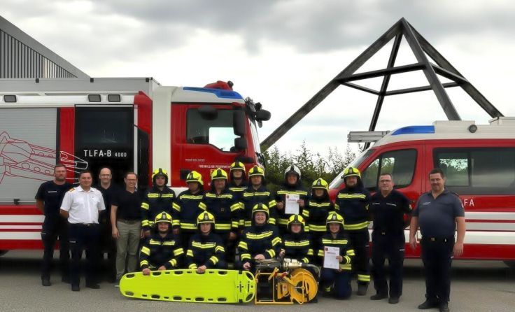 Mitglieder der Andorfer Feuerwehr bei der THL-Leistungsprüfung (Foto: FF Andorf)