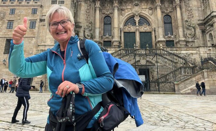 Elfriede Rechberger unterwegs am Jakobsweg (Foto: privat)