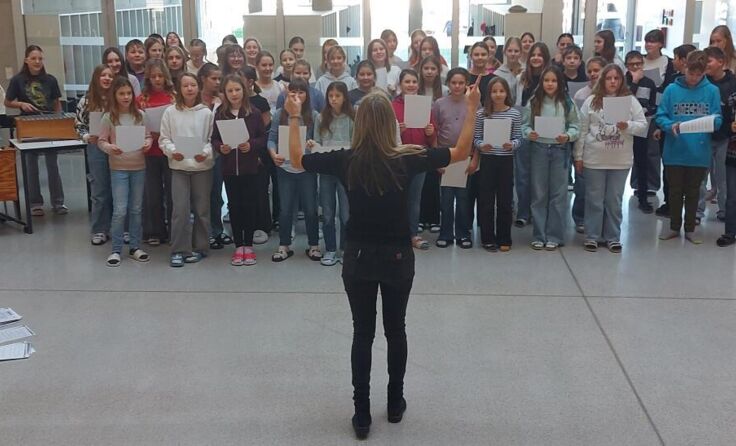 Die Schüler bei den Proben für den Konzertabend (Foto: privat)
