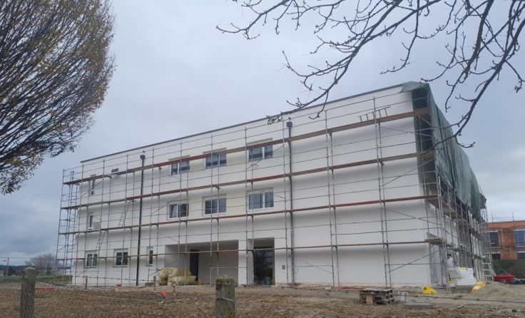 Am Franziskusweg entsteht das invita-Wohnhaus. (Foto: Caritas)