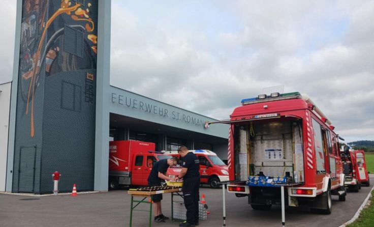 Vorbereitung auf die bevorstehende Übung (Foto: BFKDO Schärding)