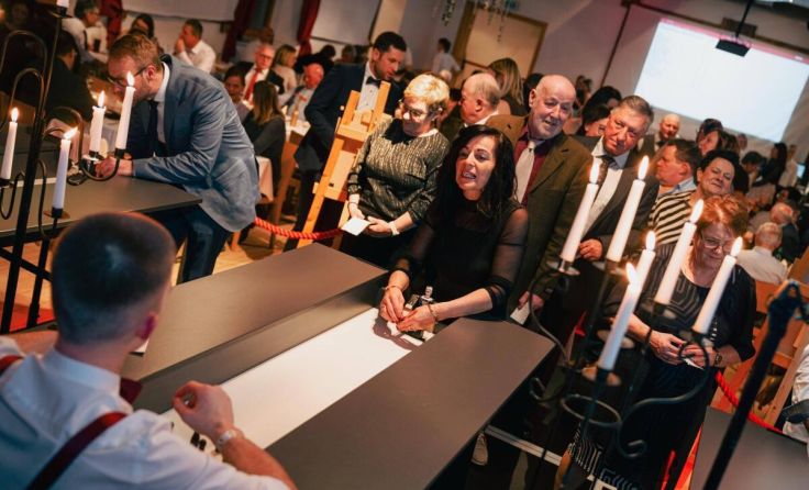 Das Tischkegelturnier erfreut sich großer Beliebtheit. (Foto: team alpha Radsportteam)