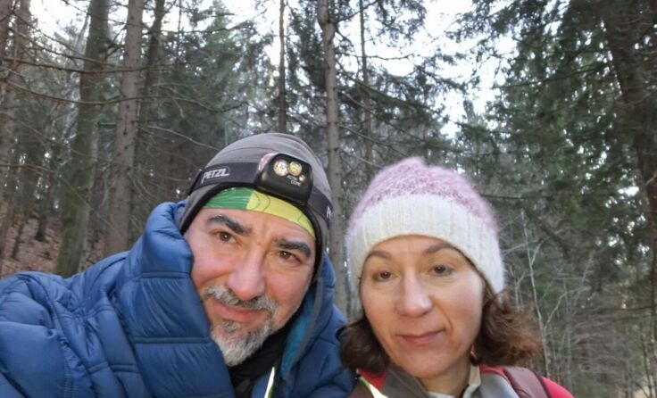 Sven Schiszler und Maja Hoche beim Donautrail (Foto: privat)