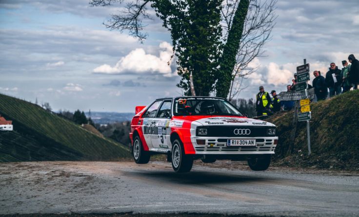 Die Gaubingers mit ihrem Audi bei der Rebenland-Rallye (Foto: Wolfgang Wotawa)
