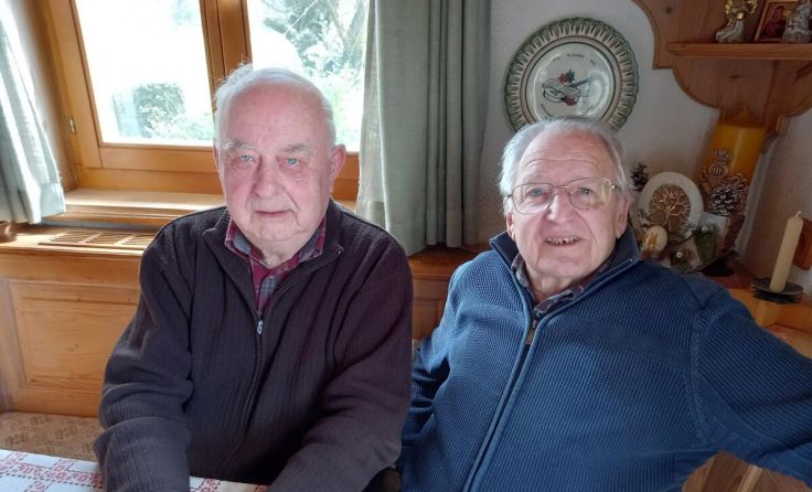 Fritz Schachinger (l.) und Hermann Braumann (r.) leben für die Volksmusik. (Foto: Tips/Pixner)