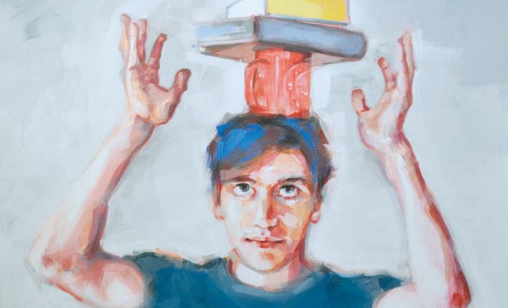 Alžběta Müller: SCHAU!, 2022, Acryl auf Leinwand, 120 x 110 cm (Foto: Alžběta Müller)