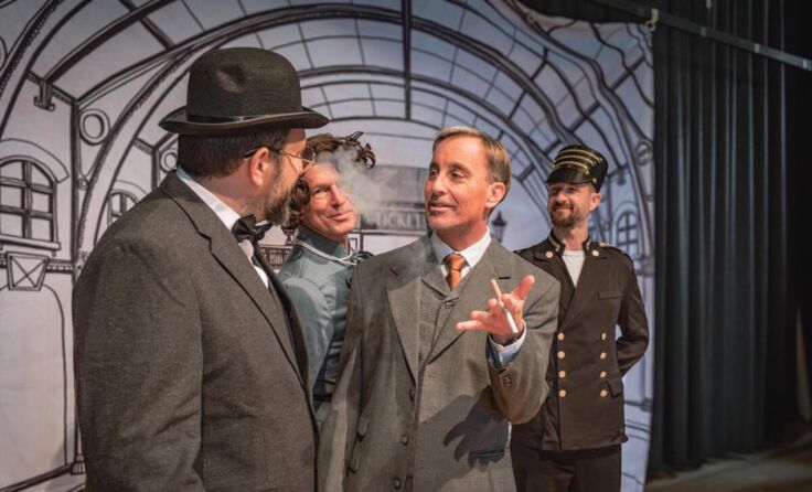 Die Proben für die Premiere am 1. Mai laufen auf Hochtouren. (Foto: Theaterverein St. Martin)