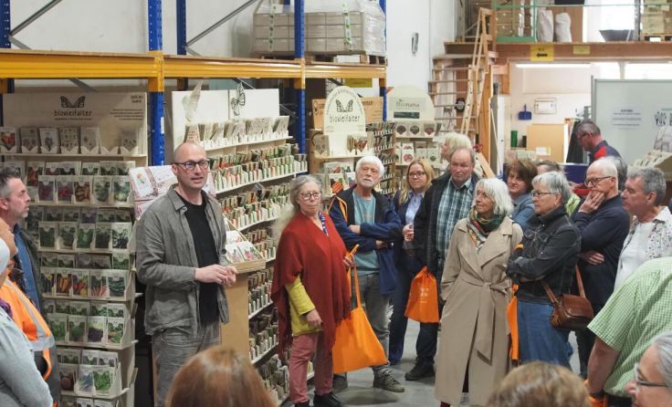Johannes Hubder führte durch den Betrieb. (Foto: Klimabündnis OÖ)