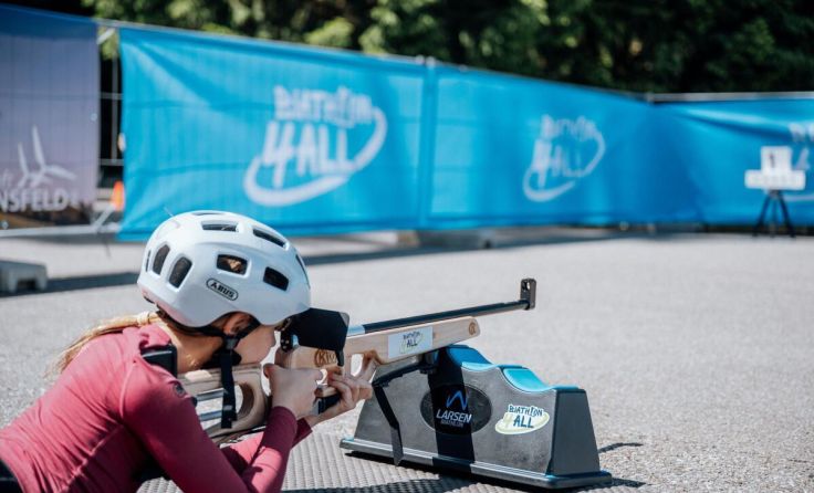 Laserschießen anlässlich des internationalen Biathlon-Tags in Lohnsburg (Foto: Jakob Zeller)