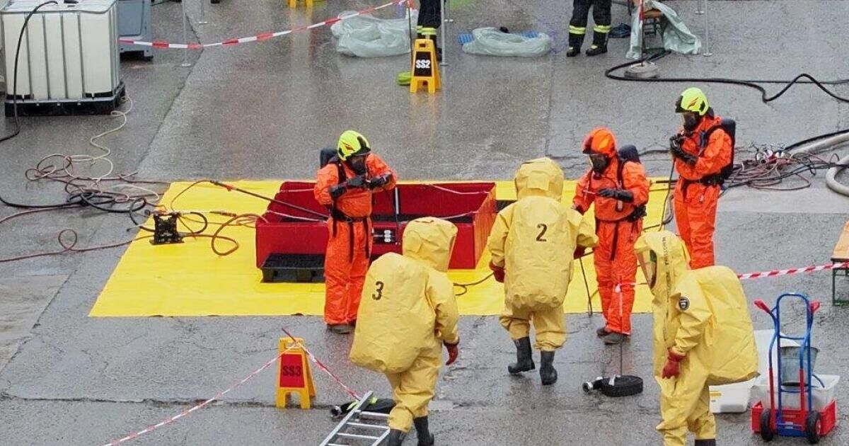 Hazardous waste exercise with five fire departments in Schildorn